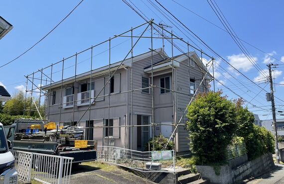 神奈川県内・横浜市で解体足場をしております。狭小地もお任せください！(株)副島架設です！